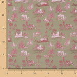 Percal estampado Silke Verde - Ribes y Casals