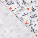 Percal estampado Yong vermelho - Ribes y Casals