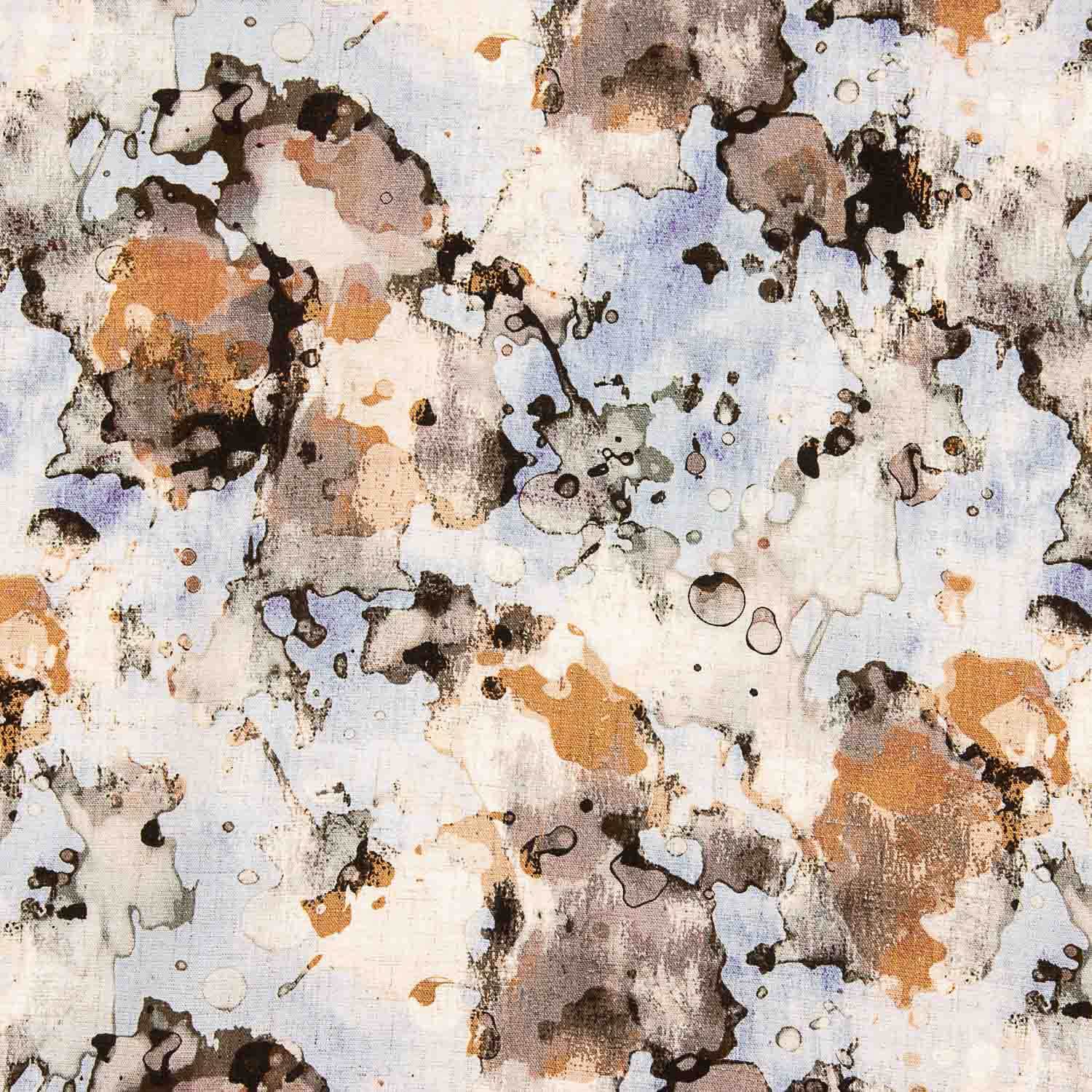 Linho Viscose Estampado Abstrato Mate - Ribes y Casals