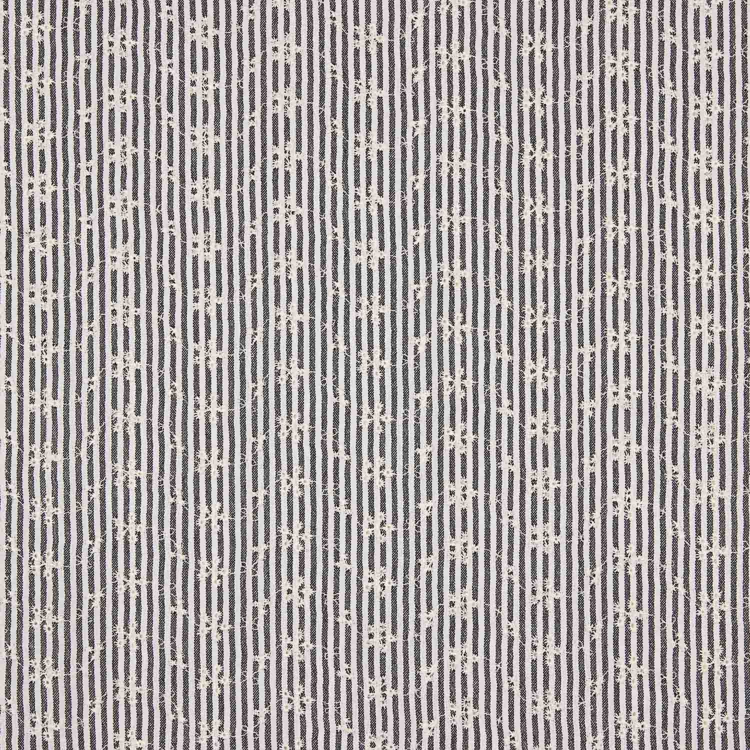 Algodão Bordado Listras Pretas - Ribes y Casals