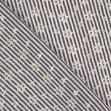 Algodão Bordado Listras Pretas - Ribes y Casals