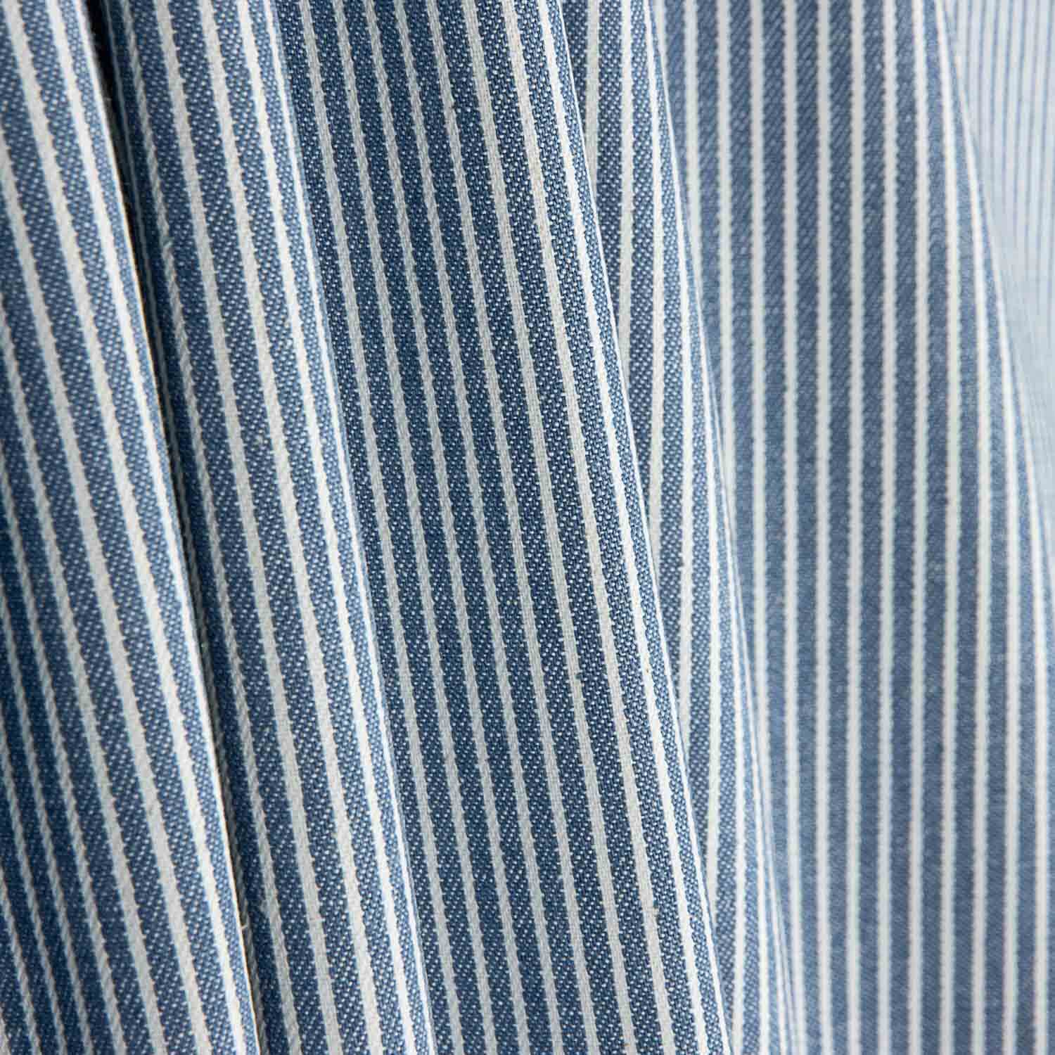 Calças de ganga às riscas azul índigo e branco - Ribes y Casals