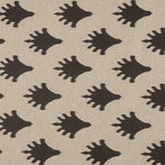 Lona de algodão com estampado abstrato preto - Ribes y Casals