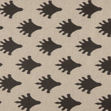 Lona de algodão com estampado abstrato preto - Ribes y Casals