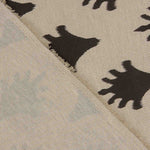 Lona de algodão com estampado abstrato preto - Ribes y Casals