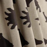 Lona de algodão com estampado abstrato preto - Ribes y Casals