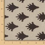 Lona de algodão com estampado abstrato preto - Ribes y Casals