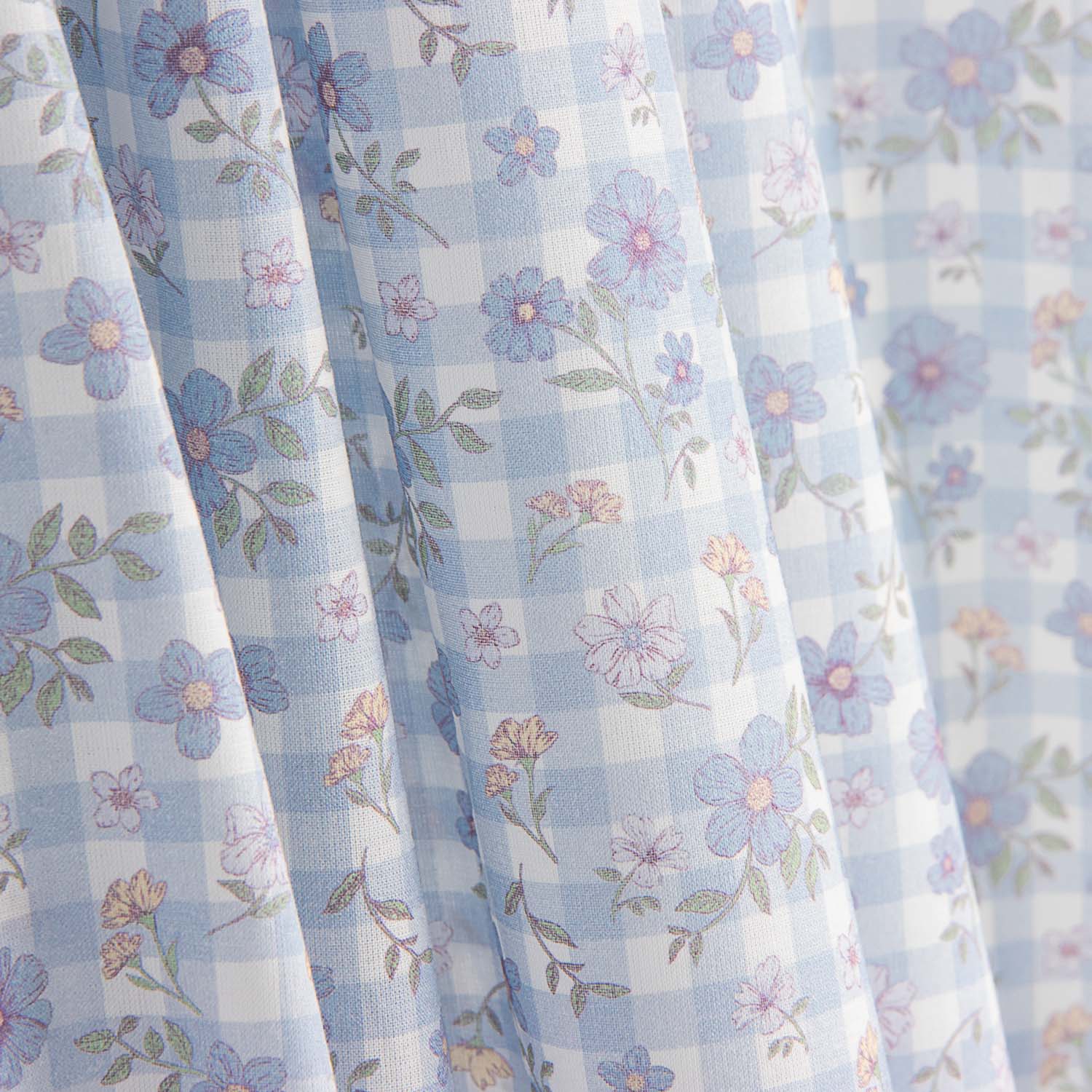 Popeline de algodão Blue Cottage Meadow - Ribes y Casals