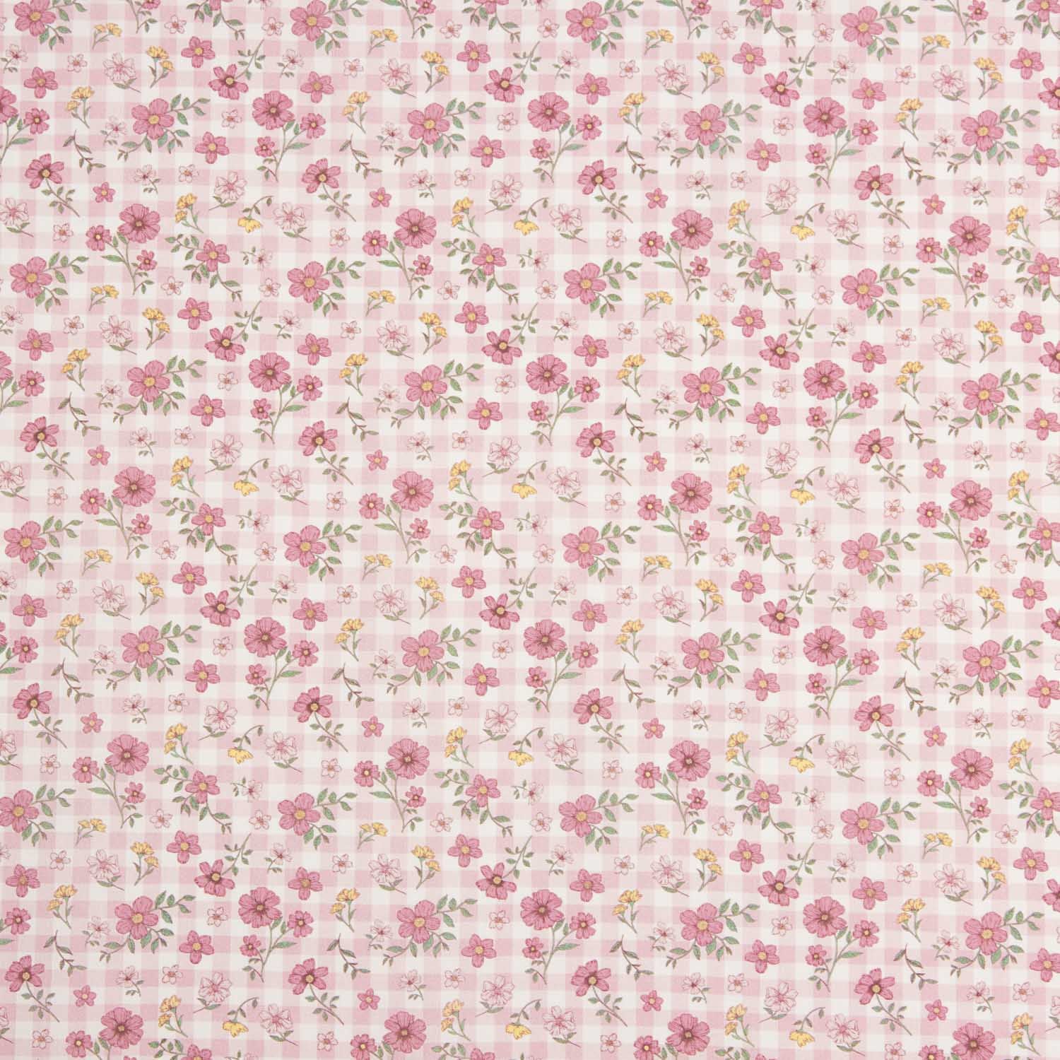 Popeline de algodão Pink Cottage Meadow - Ribes y Casals