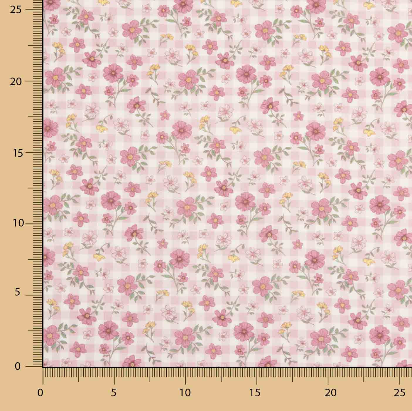 Popeline de algodão Pink Cottage Meadow - Ribes y Casals
