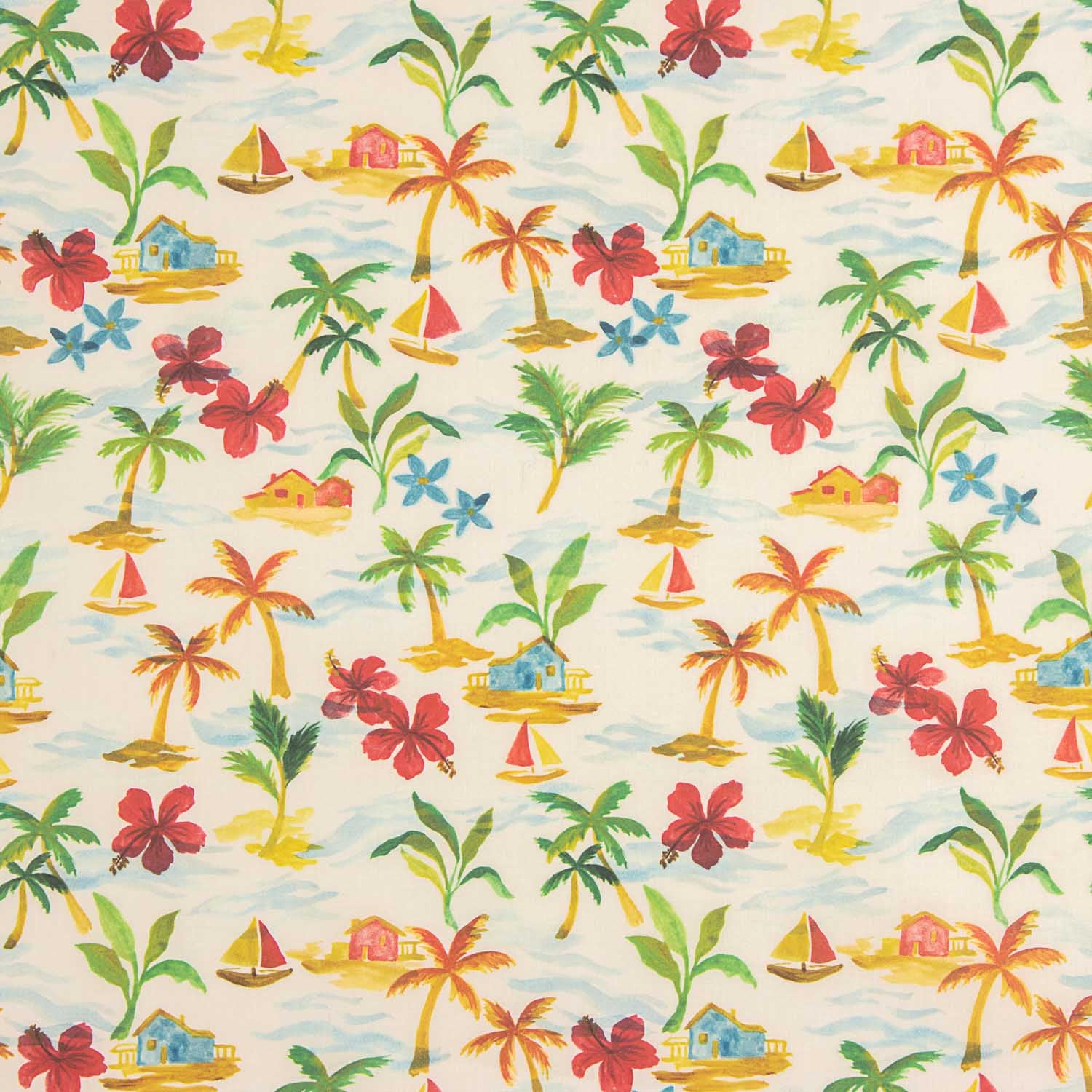 Popeline de algodão Aloha Paradise Sun - Ribes y Casals