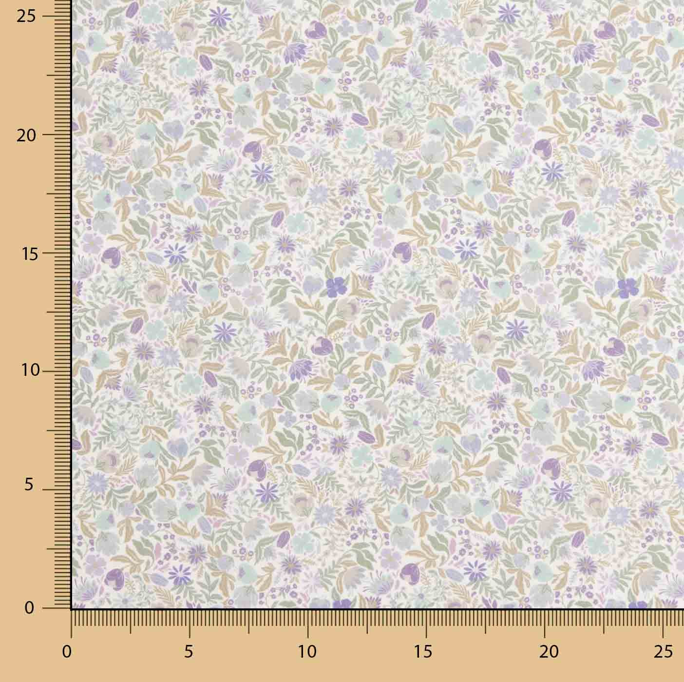 Popeline de algodão vintage Lavender Garden - Ribes y Casals