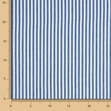 Sarga fina de algodão às riscas azul marinho - Ribes y Casals
