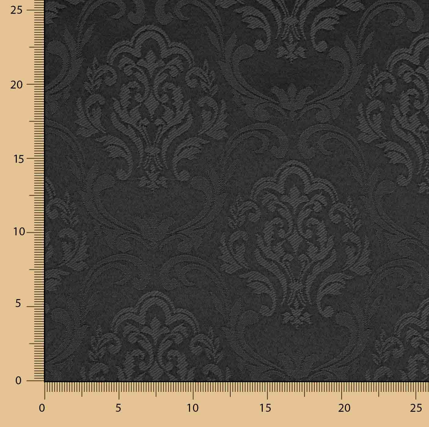 Lona Jacquard Pompeia Preta - Ribes y Casals