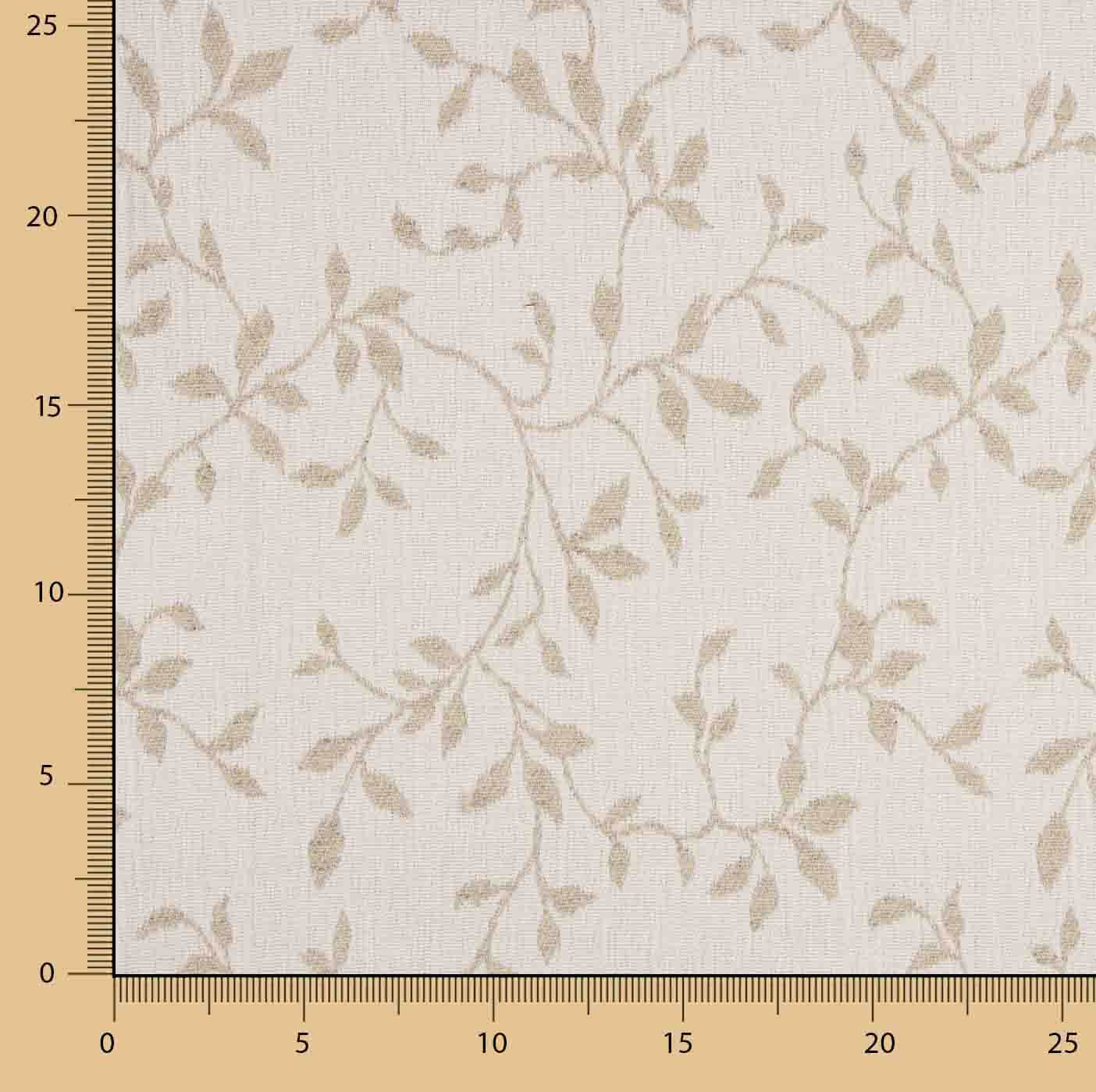 Jacquard para Casa Reversível Folhas Bege - Ribes y Casals