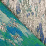 Brocado Lurex com Estampado Abstrato Verde Azul - Ribes y Casals