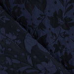 Brocado Azul-marinho com relevo floral - Ribes y Casals