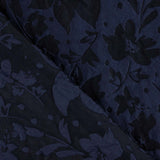 Brocado Azul-marinho com relevo floral - Ribes y Casals