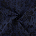 Brocado Azul-marinho com relevo floral - Ribes y Casals