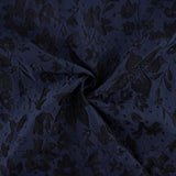 Brocado Azul-marinho com relevo floral - Ribes y Casals
