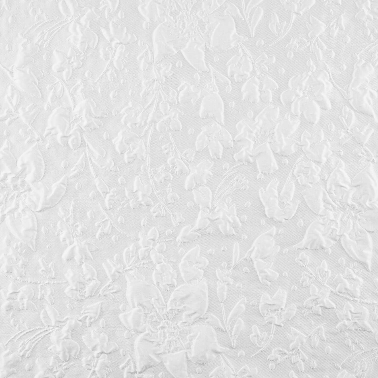 Brocado Branco com Relevo Floral - Ribes y Casals