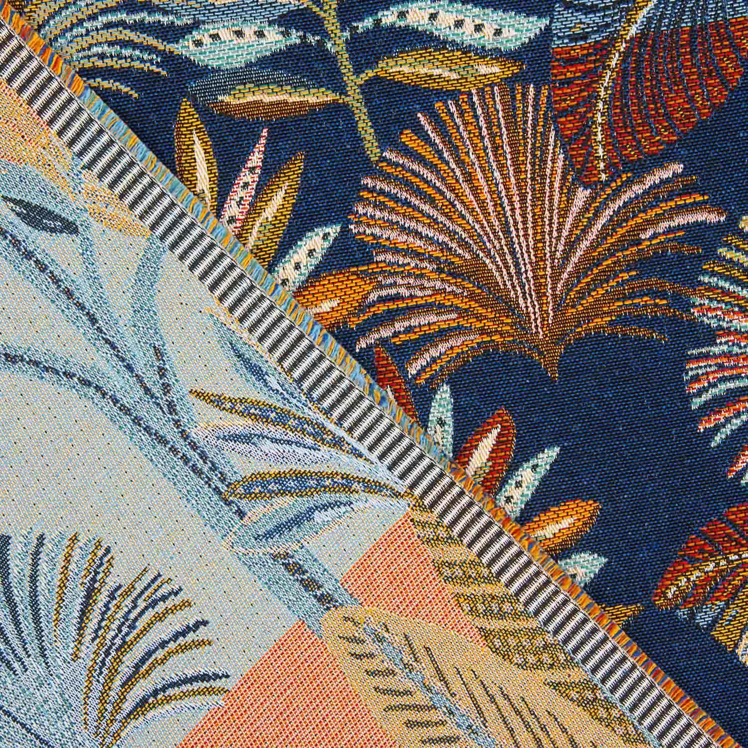 Gobelino Folhas Exóticas Fundo Azul - Ribes y Casals