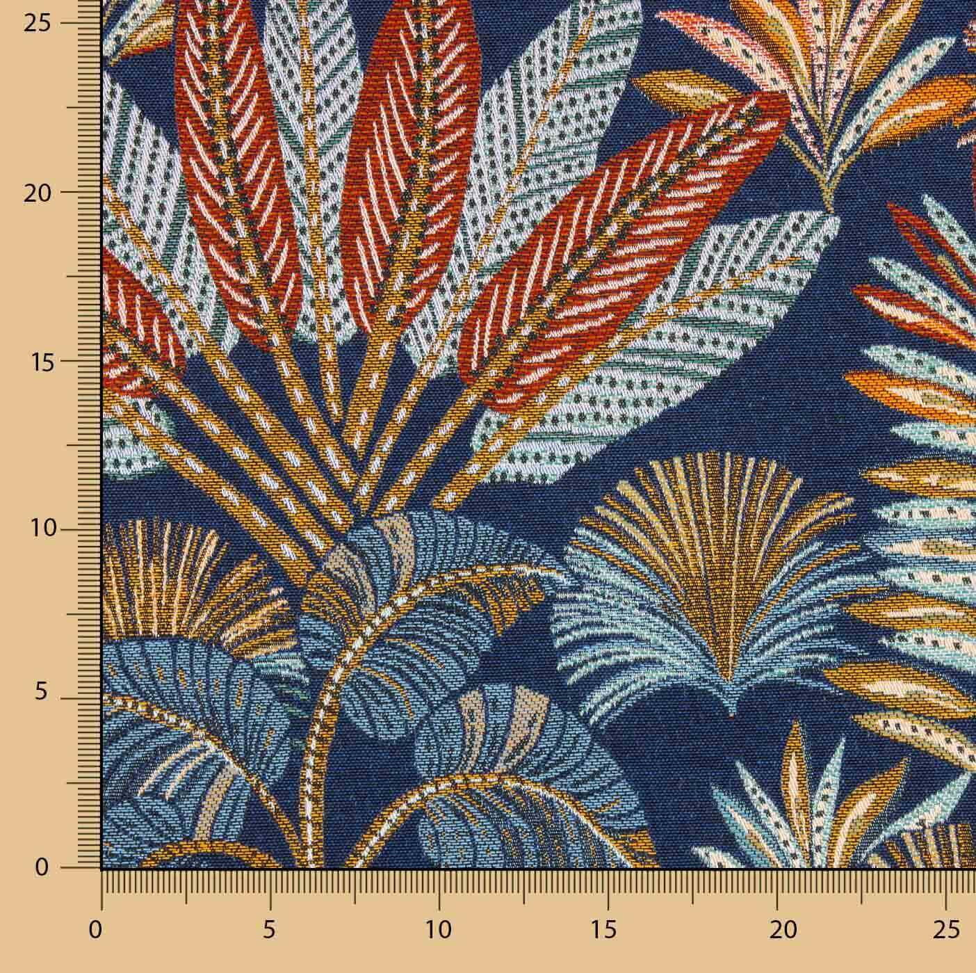 Gobelino Folhas Exóticas Fundo Azul - Ribes y Casals