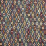 Gobelino Estampado Étnico Losangos Fundo Azul - Ribes y Casals