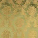 Jacquard Floral Clássico Verde e Dourado - Ribes y Casals