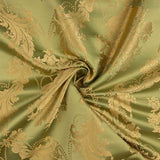 Jacquard Floral Clássico Verde e Dourado - Ribes y Casals