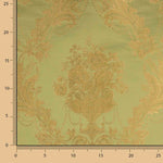 Jacquard Floral Clássico Verde e Dourado - Ribes y Casals