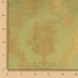 Jacquard Floral Clássico Verde e Dourado - Ribes y Casals
