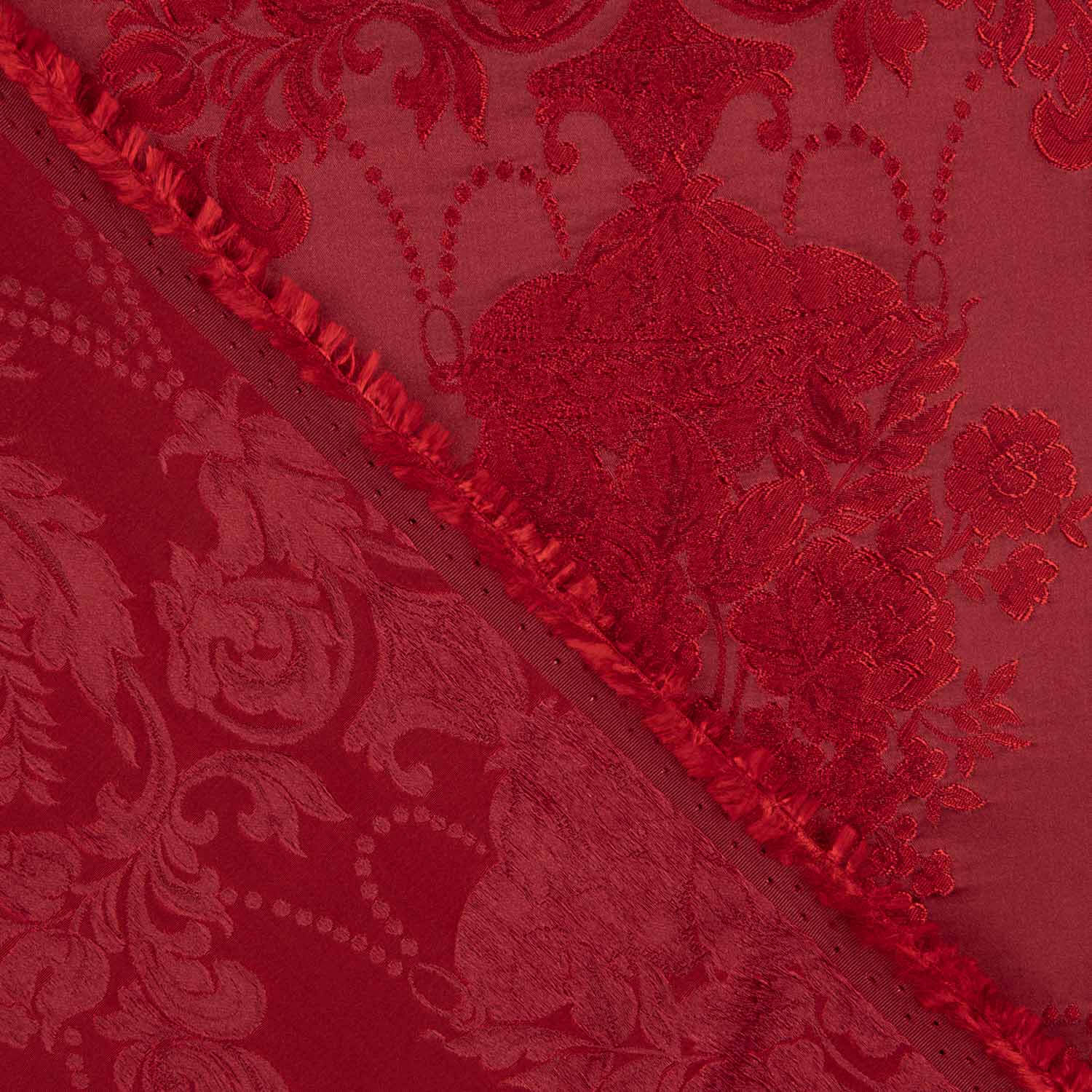 Jacquard Floral Clássico Vermelho - Ribes y Casals
