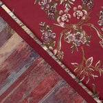 Jacquard Floral com Lurex Vermelho - Ribes y Casals