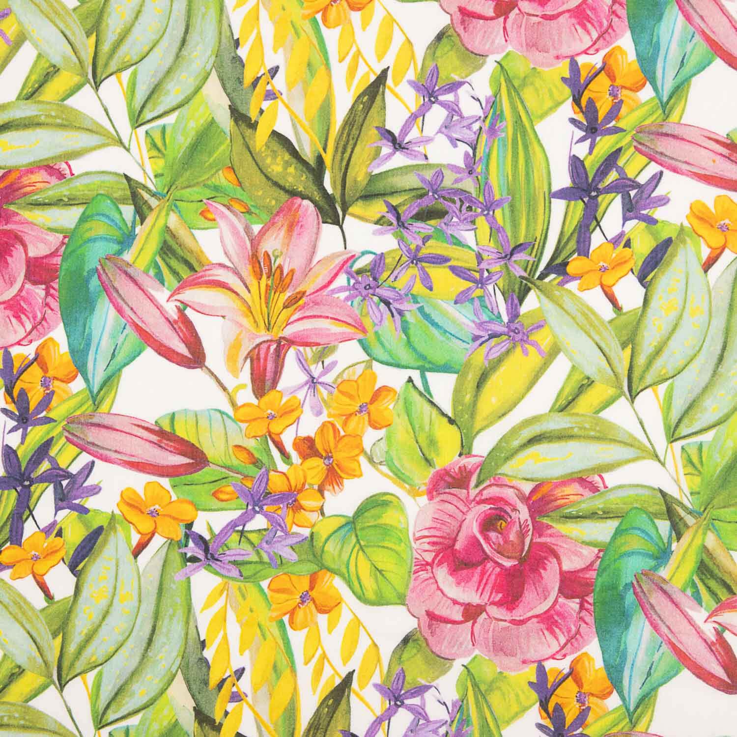 Voile Bambula Algodão Floral Tropical Renoir - Ribes y Casals