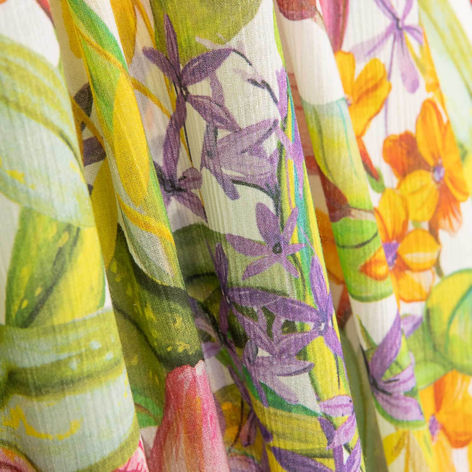 Voile Bambula Algodão Floral Tropical Renoir - Ribes y Casals