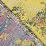 Brocado Jacquard Damasco Floral Amarelo e Dourado - Ribes y Casals