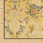 Brocado Jacquard Damasco Floral Amarelo e Dourado - Ribes y Casals