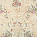 Brocado Jacquard Damasco Floral Bege e Dourado - Ribes y Casals