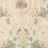 Brocado Jacquard Damasco Floral Bege e Dourado - Ribes y Casals