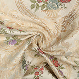 Brocado Jacquard Damasco Floral Bege e Dourado - Ribes y Casals