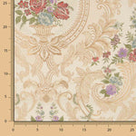 Brocado Jacquard Damasco Floral Bege e Dourado - Ribes y Casals