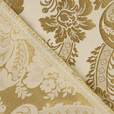 Brocado Jacquard Damasco Dourado Marfim - Ribes y Casals