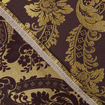 Brocado Jacquard Damasco Dourado Roxo - Ribes y Casals