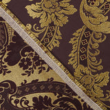 Brocado Jacquard Damasco Dourado Roxo - Ribes y Casals