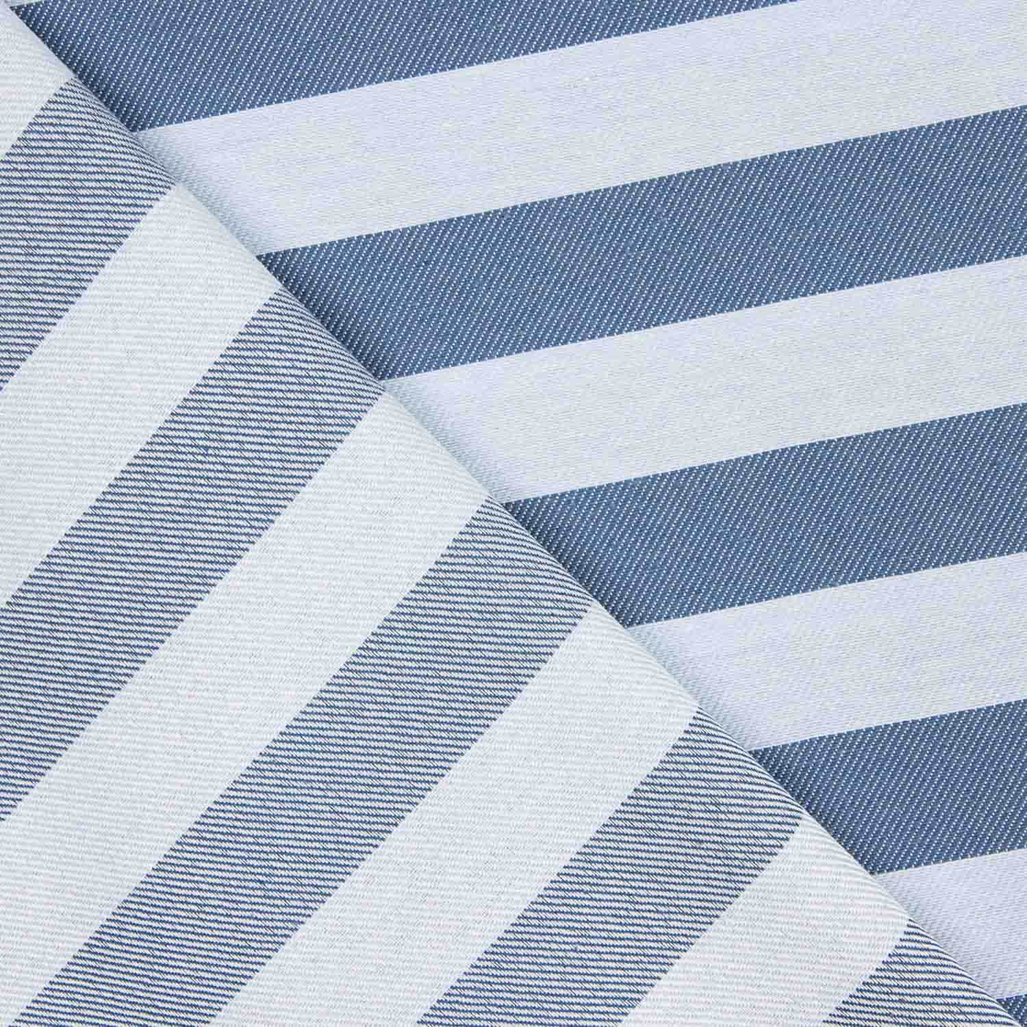 Lona às Riscas Bicolor Azul e Celeste - Ribes y Casals