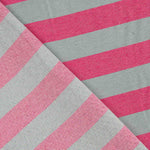 Lona com riscas bicolor rosa e verde acinzentado - Ribes y Casals
