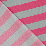 Lona com riscas bicolor rosa e verde acinzentado - Ribes y Casals