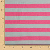 Lona com riscas bicolor rosa e verde acinzentado - Ribes y Casals