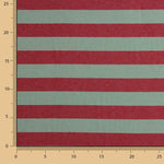Lona às Riscas Bicolor Bordô e Verde-água - Ribes y Casals